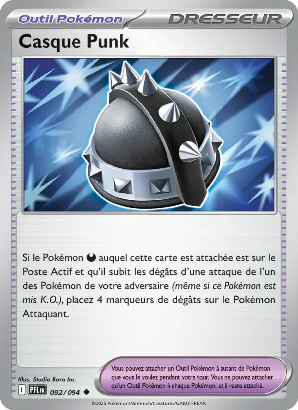 Scan HD carte Pokémon Casque Punk 092/94 — Flammes Fantasmagoriques