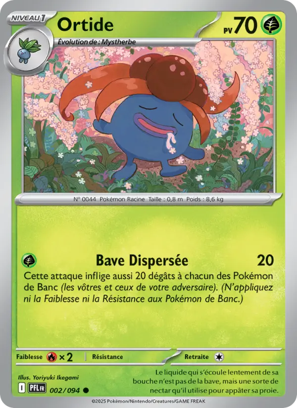 Scan HD carte Pokémon Ortide 002/94 — Flammes Fantasmagoriques