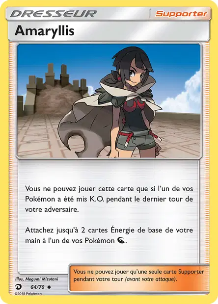 Scan HD carte Pokémon Amaryllis 64/70 — Majesté Des Dragons