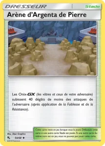 Carte Pokemon Arène d’Argenta de Pierre 54/68 Destinées Occultes