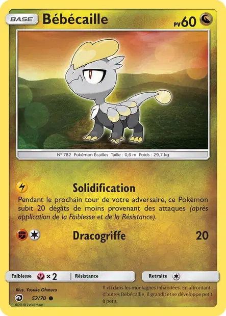 Scan HD carte Pokémon Bébécaille 52/70 — Majesté Des Dragons