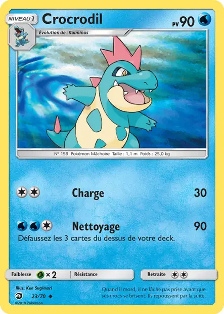 Scan HD carte Pokémon Crocrodil 23/70 — Majesté Des Dragons