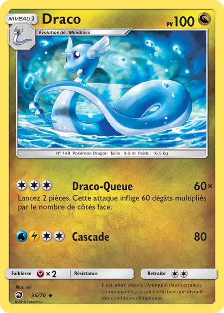 Scan HD carte Pokémon Draco 36/70 — Majesté Des Dragons