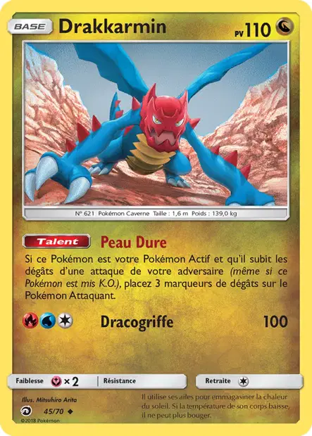 Scan HD carte Pokémon Drakkarmin 45/70 — Majesté Des Dragons