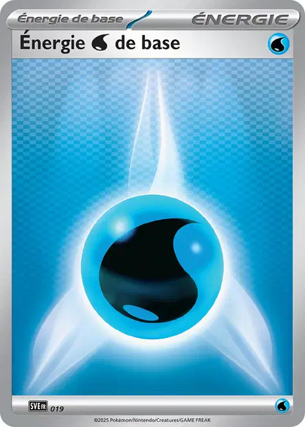Scan HD carte Pokémon Énergie Eau 019/24 — Écarlate et Violet Énergie