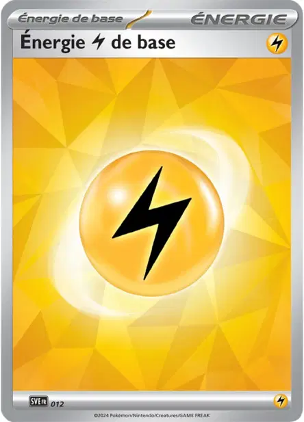 Scan HD carte Pokémon Énergie Electrik 012/24 — Écarlate et Violet Énergie