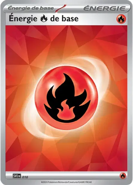 Scan HD carte Pokémon Énergie Feu 010/24 — Écarlate et Violet Énergie