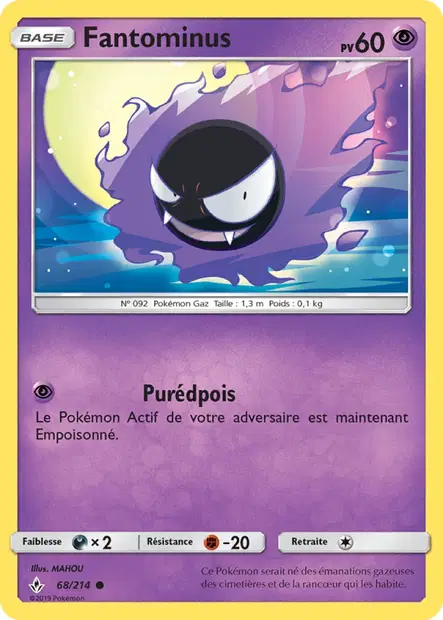 Scan HD carte Pokémon Fantominus 68/214 — Alliance Infaillible
