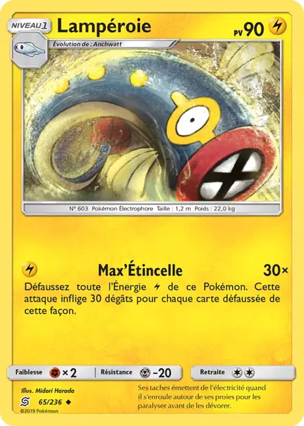Scan HD carte Pokémon Lampéroie 65/236 — Harmonie des Esprits