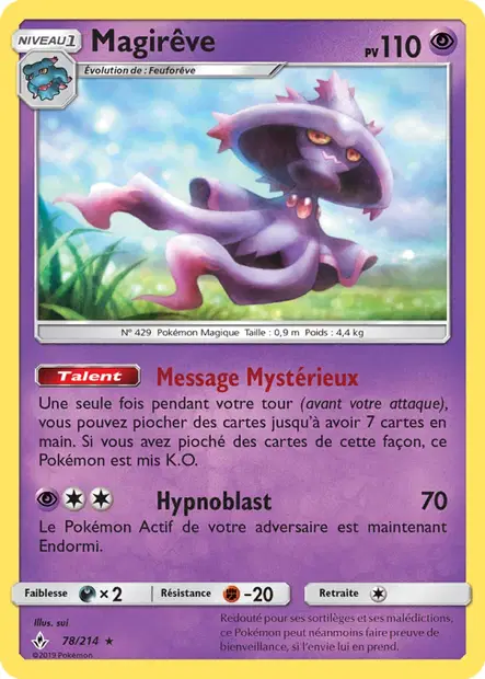 Scan HD carte Pokémon Magirêve 78/214 — Alliance Infaillible