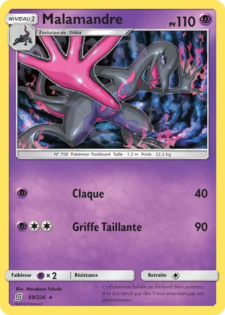 Scan HD carte Pokémon Malamandre 99/236 — Harmonie des Esprits
