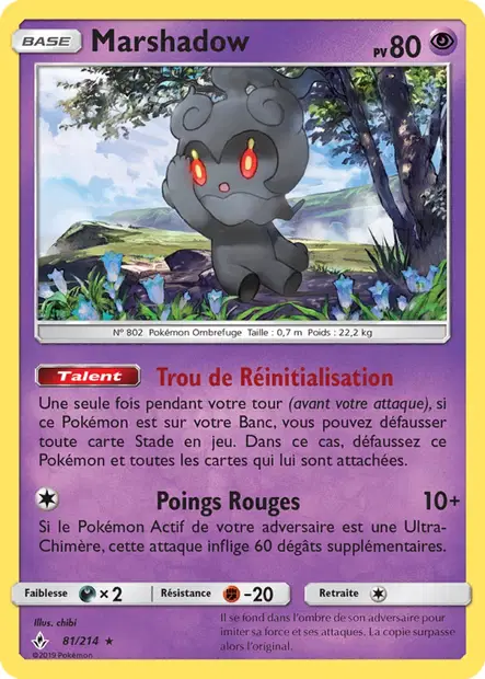 Scan HD carte Pokémon Marshadow 81/214 — Alliance Infaillible