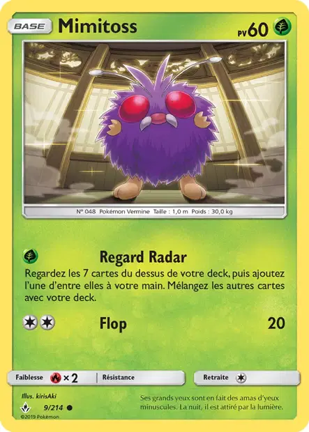 Scan HD carte Pokémon Mimitoss 9/214 — Alliance Infaillible