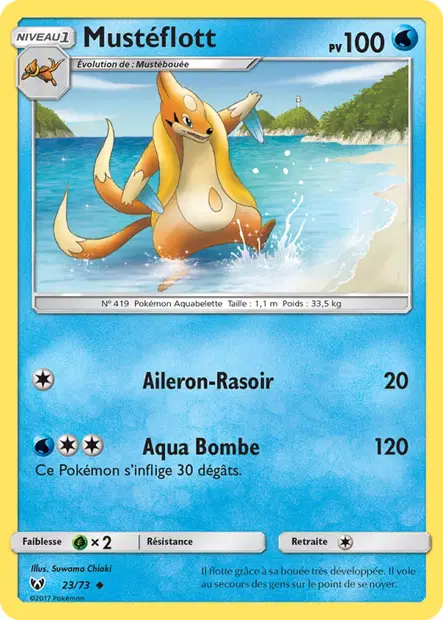 Scan HD carte Pokémon Mustéflott 23/73 — Légendes Brillantes