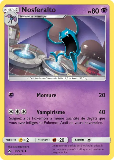 Scan HD carte Pokémon Nosferalto 65/214 — Alliance Infaillible