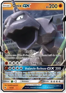 Carte Pokemon Onix-GX 36/68 Destinées Occultes