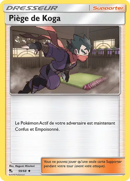 Scan HD carte Pokémon Piège de Koga 59/68 — Destinées Occultes