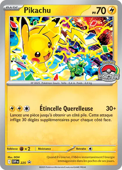 Scan HD carte Pokémon Pikachu 225/225 — SVP Black Star Promos