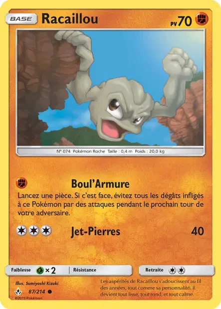 Scan HD carte Pokémon Racaillou 87/214 — Alliance Infaillible