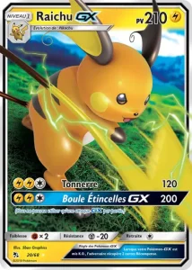 Carte Pokemon Raichu-GX 20/68 Destinées Occultes