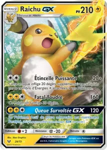 Carte Pokemon Raichu GX 29/73 Légendes Brillantes