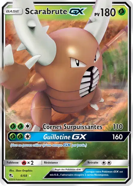 Scan HD carte Pokémon Scarabrute-GX 6/68 — Destinées Occultes