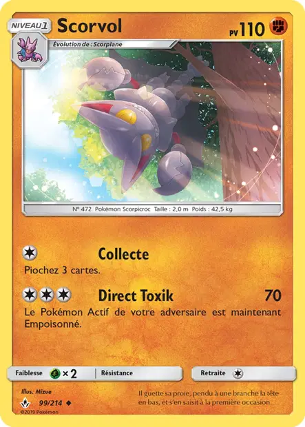 Scan HD carte Pokémon Scorvol 99/214 — Alliance Infaillible