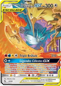 Carte Pokémon Sulfura, Électhor et Artikodin-GX 44 Destinées Occultes
