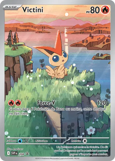 Scan HD carte Pokémon Victini 208/225 — SVP Black Star Promos