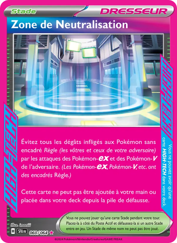 Scan HD carte Pokémon Zone de Neutralisation 060/64 — Fable Nébuleuse