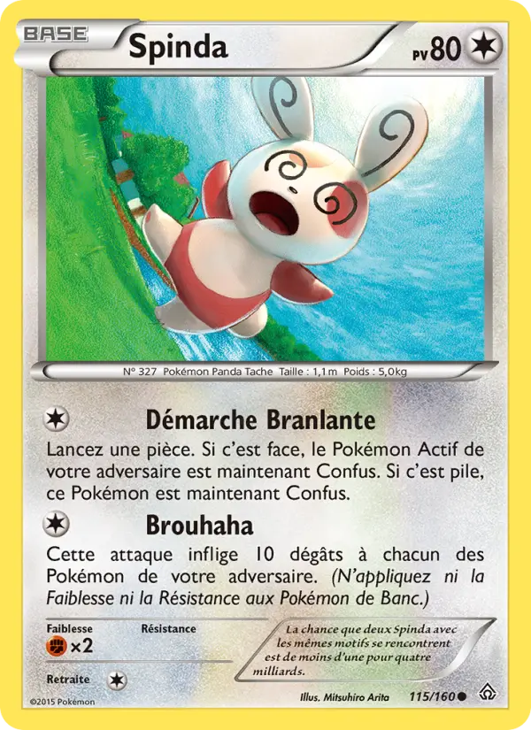 Scan HD carte Pokémon Spinda 115/160 — Primo-Choc