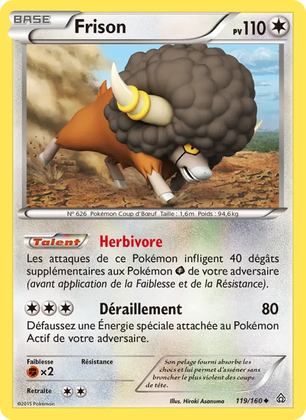 Scan HD carte Pokémon Frison 119/160 — Primo-Choc