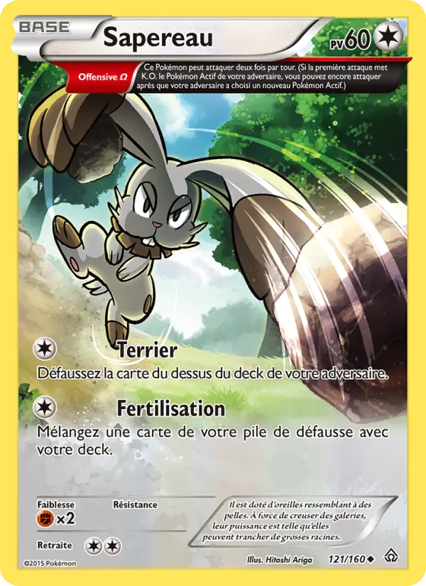 Scan HD carte Pokémon Sapereau 121/160 — Primo-Choc