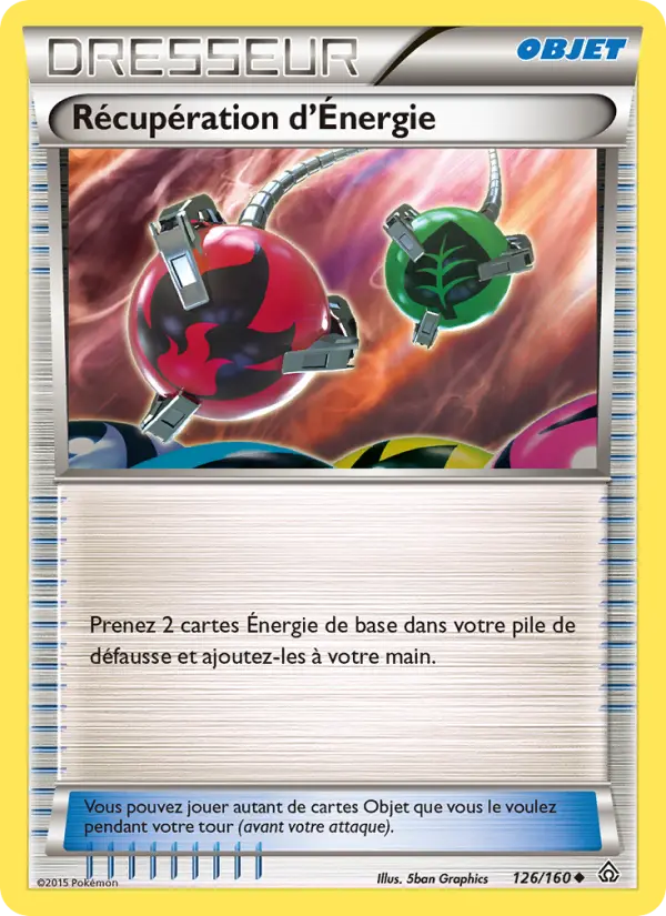 Scan HD carte Pokémon Récupération d'Énergie 126/160 — Primo-Choc
