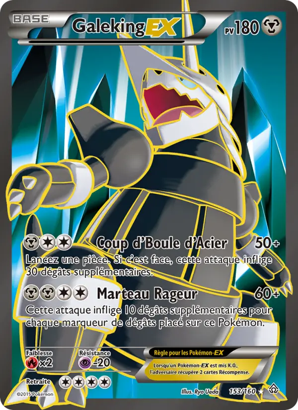 Scan HD carte Pokémon Galeking EX 153/160 — Primo-Choc