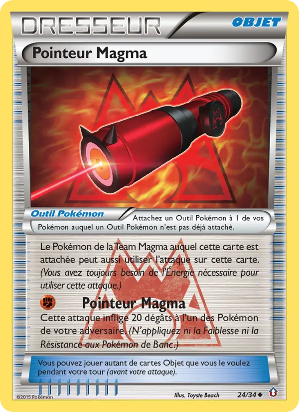Scan HD carte Pokémon Pointeur Magma 24/34 — Double Danger