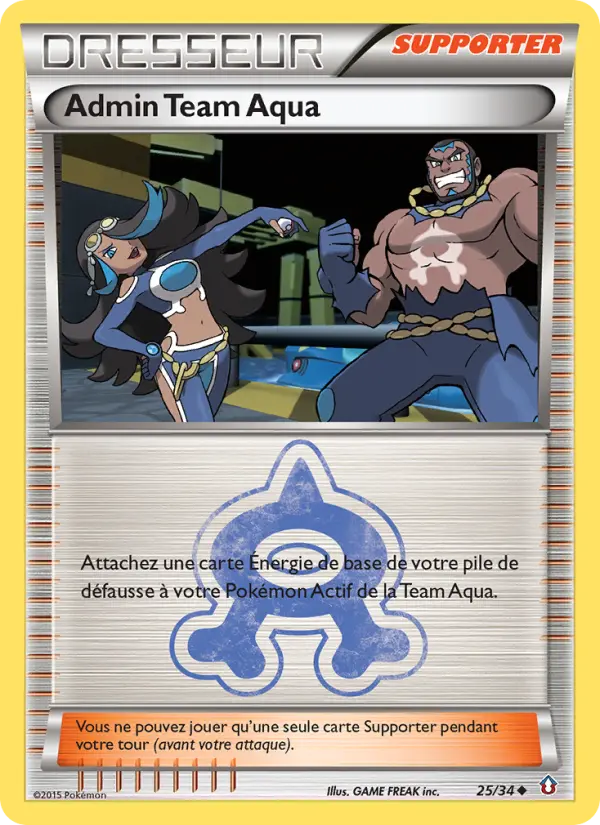 Scan HD carte Pokémon Admin Team Aqua 25/34 — Double Danger