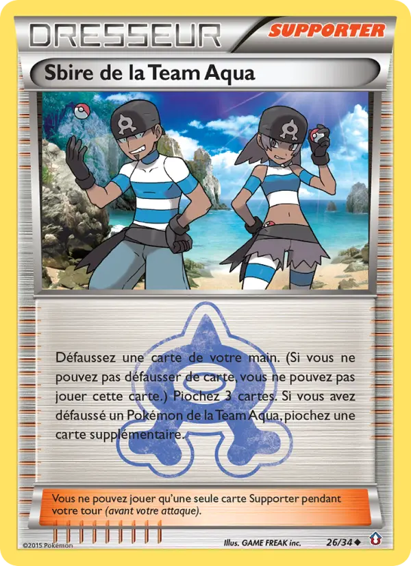 Scan HD carte Pokémon Sbire de la Team Aqua 26/34 — Double Danger