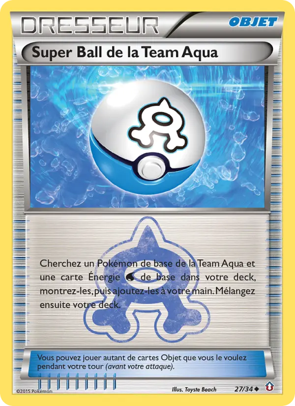Scan HD carte Pokémon Super Ball de la Team Aqua 27/34 — Double Danger