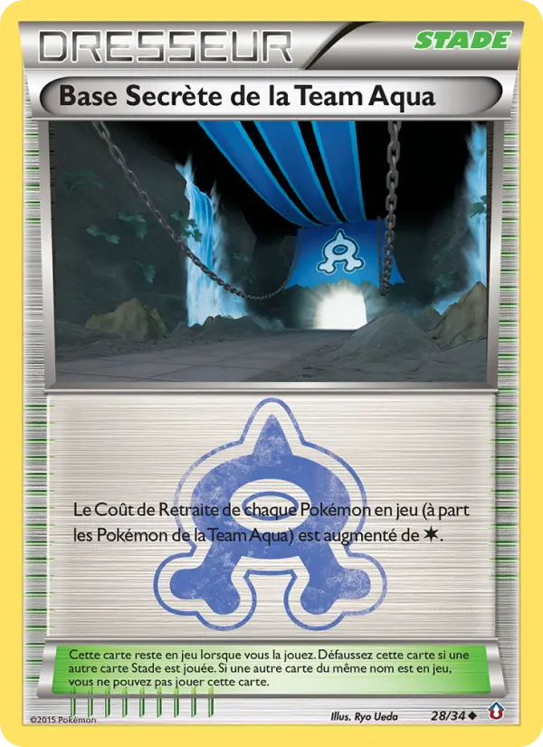 Scan HD carte Pokémon Base Secrète de la Team Aqua 28/34 — Double Danger
