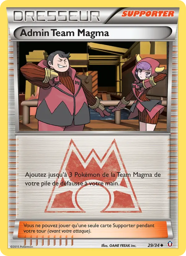 Scan HD carte Pokémon Admin Team Magma 29/34 — Double Danger