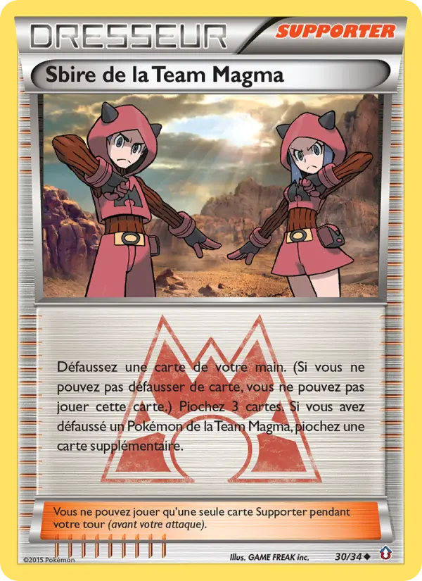 Scan HD carte Pokémon Sbire de la Team Magma 30/34 — Double Danger