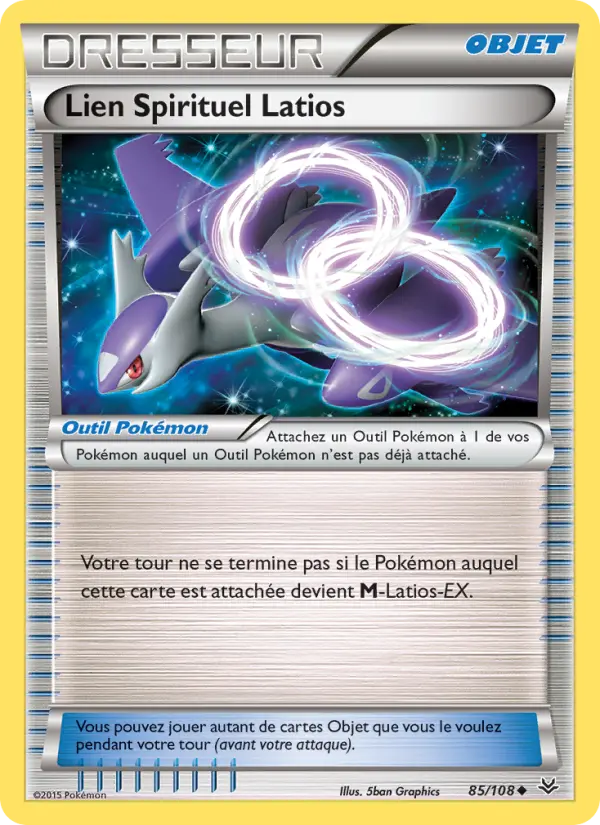 Scan HD carte Pokémon Lien Spirituel Latios 85/108 — Ciel Rugissant