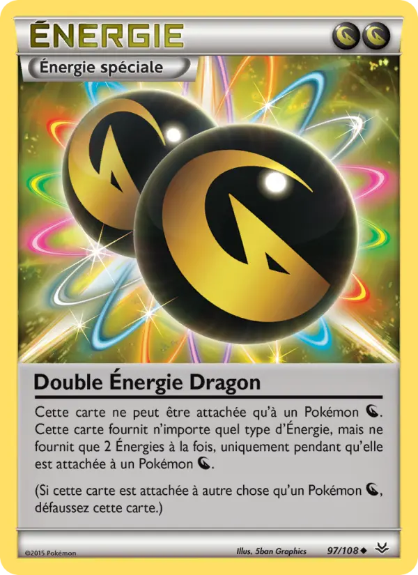 Scan HD carte Pokémon Double Énergie Dragon 97/108 — Ciel Rugissant