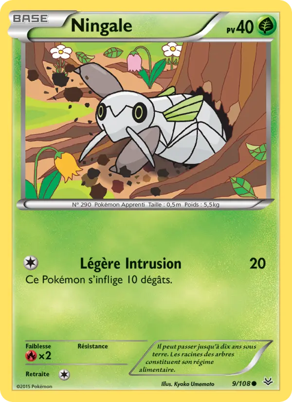Scan HD carte Pokémon Ningale 9/108 — Ciel Rugissant