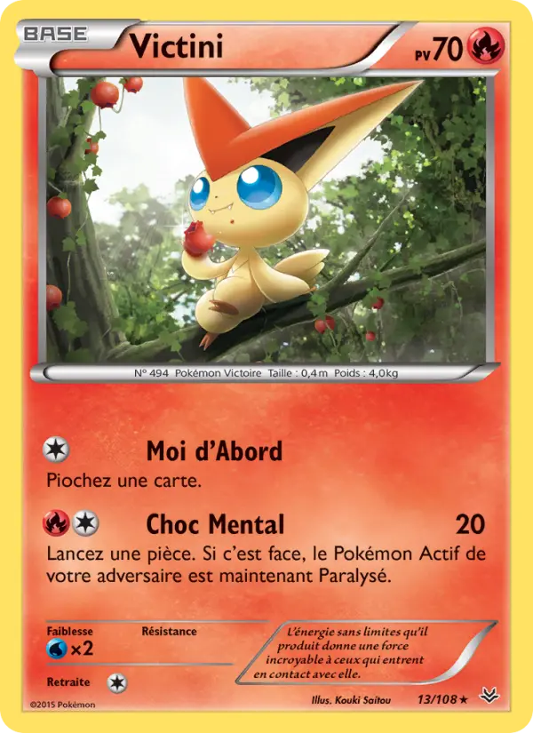 Scan HD carte Pokémon Victini 13/108 — Ciel Rugissant