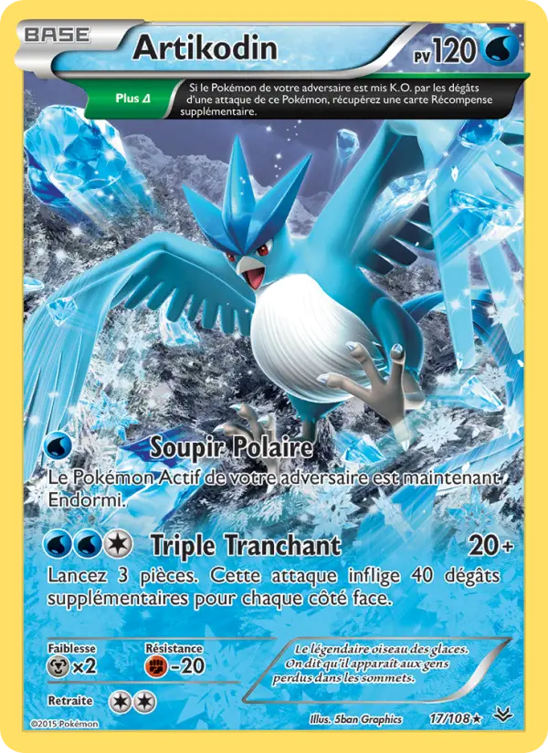 Scan HD carte Pokémon Artikodin 17/108 — Ciel Rugissant