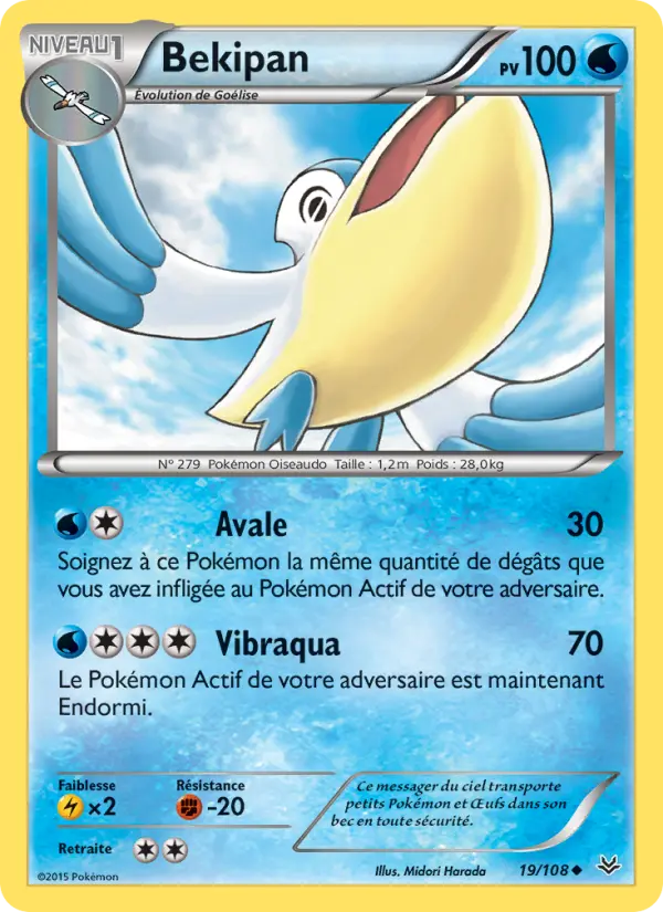 Scan HD carte Pokémon Bekipan 19/108 — Ciel Rugissant