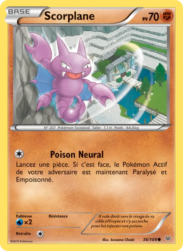 Scan HD carte Pokémon Scorplane 36/108 — Ciel Rugissant