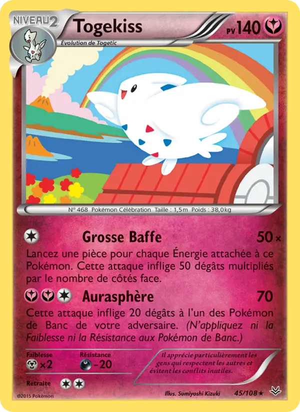 Scan HD carte Pokémon Togekiss 45/108 — Ciel Rugissant